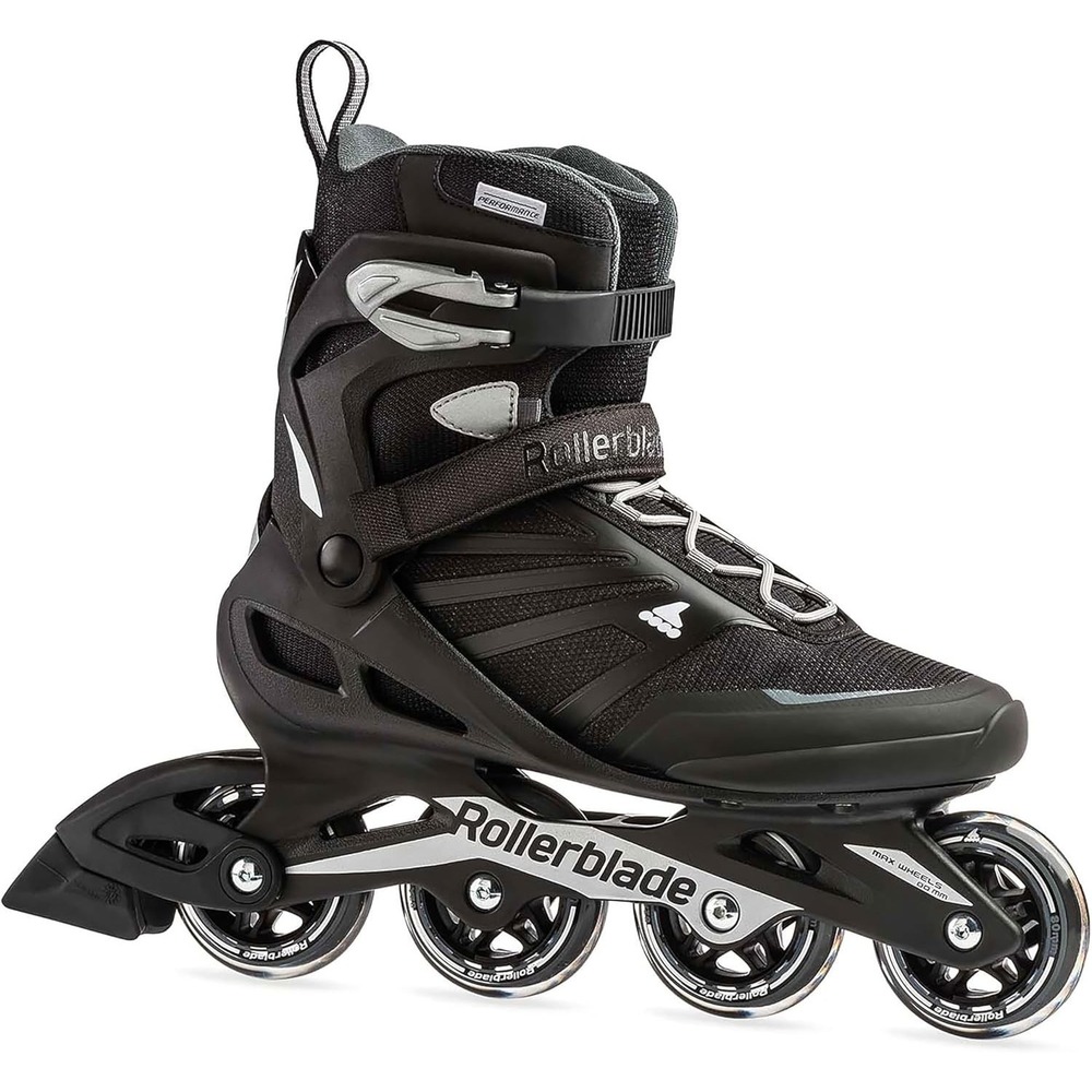 Rollerblade Zetrablade Men Inline Skates Size 9 Black Silver 80mm SG5 Beginner
